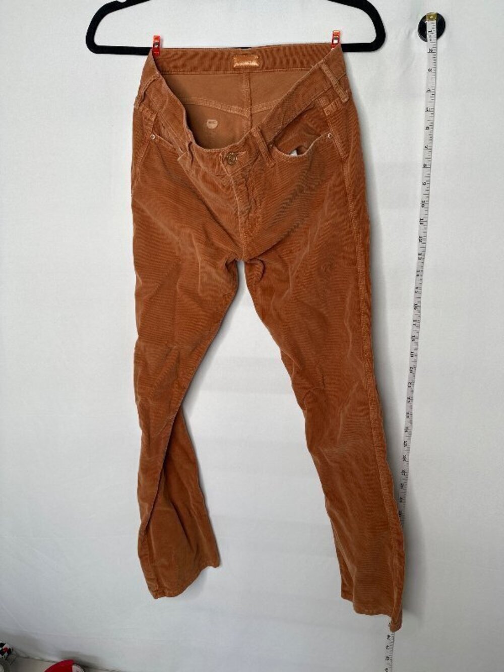 Mother Corduroy Straight Leg Pants in Caramel Brown 27 Fall Autumn Corduroy Boho